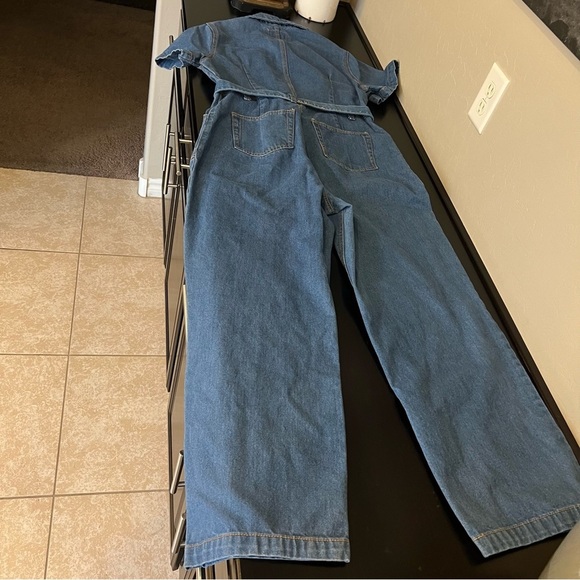 Velvet Heart denim jumpsuit, 100% Cotton, short sleeve size L - Picture 13 of 16